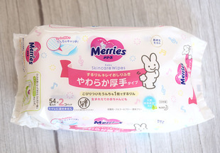 日本花王婴儿湿巾 加厚湿纸巾 54枚 (厚手装) 粉色补充袋装 单包
