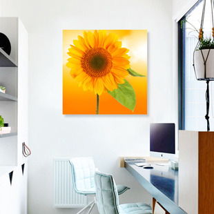 现代简约装饰画向日葵单幅，无框画儿童房，卧室床头餐厅饭厅走廊墙壁