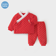 考拉鼻鼻新生儿红色和尚，服套装初生宝宝，百天衣服婴儿加厚冬装葫芦