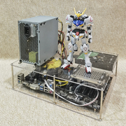 台式电脑机箱主板支架裸装机箱迷你ITX小机箱亚克力透明ATX主机盒