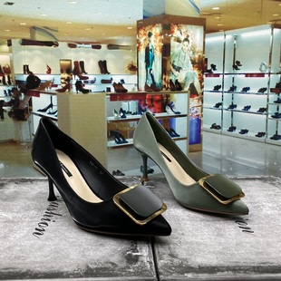 商场2024春季女鞋子通勤OL女单鞋尖头细高跟时装鞋827-7