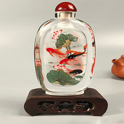 京城故事手工绘制内画鼻烟壶，中国传统工艺摆件，出国送老外长辈