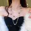 巴洛克珍珠项链女款2024复古长款多层叠戴小香风锁骨链