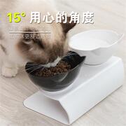 猫碗狗碗宠物喂食碗 倾斜碗宠物食盆饭碗 宠物猫耳护颈双碗