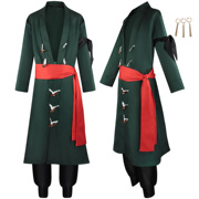 索隆深绿款c服万圣节cos服和之国卓洛两年后索隆cosplay舞台服