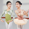 舞蹈服儿童女练功服秋冬季芭蕾舞练功服丝绒长袖中国舞跳舞裙