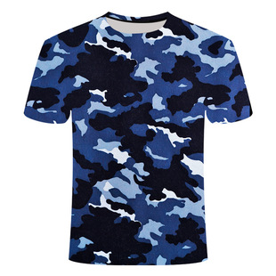 camouflage3ddigitalprintmen'st-shirt迷彩3d数码印花男t恤