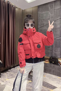 韩版时尚红色小个子羽绒棉服女冬季加厚宽松休闲短款棉衣外套
