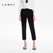 lancy朗姿2022秋季高腰，直筒裤子法式女修身显瘦高级感女裤