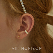 air-horizon简约精致耳骨夹高级感锆石无痛耳夹女小众设计感耳环