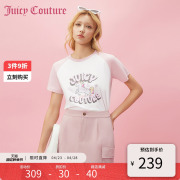 Juicy Couture橘滋2024天马星空印花烫钻插肩袖女式T恤