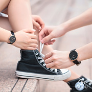  手表情侣学生韩版简约潮流皮带女复古时尚石英真皮国产腕表