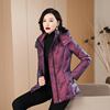紫色羽绒服女品牌短款2023冬季时尚，修身小款白鸭绒(白鸭绒)外套6212