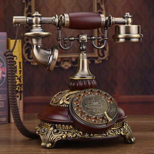 欧式仿古电话机老式转盘，复古电话机创意时尚，办公电话无线插卡座机