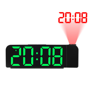 多功能简约投影闹钟桌面夜光时钟智能投射钟床头静音电子钟表