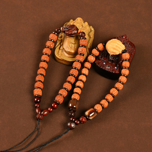 原创金刚菩提手把件挂绳弹弓，绳文玩佛珠，菩提项链手工编织吊坠绳子