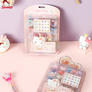 Hello Kitty印章趣味套装 儿童戒指图章玩具贴纸串珠组合