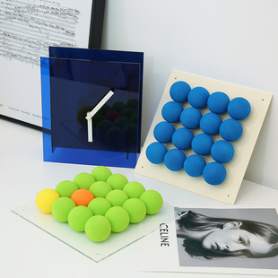 简约现代克莱因蓝装饰画创意立体球摆件先锋艺术装置小众DIY挂画