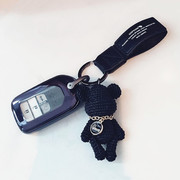 创意小熊本田汽车钥匙扣十一代奥德赛思域雅阁，十代钥匙壳钥匙包