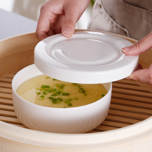 隔水炖碗蒸蛋碗带盖碗盘子陶瓷碗带盖饭盒微波炉骨瓷保鲜碗泡面碗
