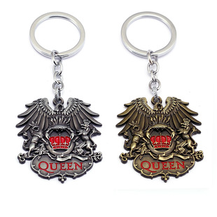 皇后乐队钥匙扣，英国摇滚乐队标志纪念钥匙扣链，波西米亚狂想曲挂件