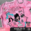 粉红蘑菇 BRATZ贝兹娃娃欧美vintage短袖T恤Y2K粉色扎染印花上衣