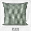 梵廊朵沙发客厅靠垫轻奢现代双色编织皮质，绿色灰色两色入软装抱枕