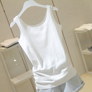 白色吊带背心外穿女2023夏季韩版圆领修身显瘦无袖，内搭上衣