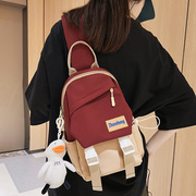 包包女2023胸包女士大容量挎包，单肩肩包背包(包背包，)帆布小斜挎包布包