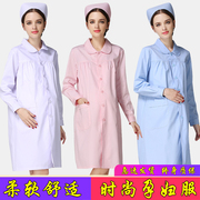 护士医生孕妇服冬装白大褂加肥长袖，白大衣(白大衣，)怀孕护士工作服冬季厚款
