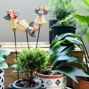 里洛家居 ZAKKA花园创意多肉植物装饰花盆天使插件摆件园艺微景观