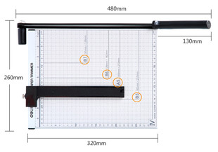 得力8014手动裁纸a4切纸机名片卡片相片，切切纸器钢制