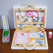 木制女孩过家家小医生护士玩具套装听诊器打针儿童医护医药箱男孩