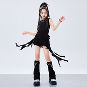 时髦女童爵士舞街舞服装炸街潮酷少儿模特走秀女孩舞蹈儿童演出服
