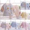 婴儿棉衣套装男女宝宝0-3个月0-1岁纯棉棉衣加厚小棉袄套装冬装