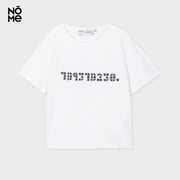 NOME诺米2023夏季女装时髦潮流立体数字短袖T恤女设计感小众