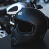 faseed碳纤维摩托车头盔全盔男士，夏季女机车，复古巡航哈雷组合半盔