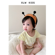 ins韩版婴儿护囟门头带可爱超萌女宝触角小蜜蜂拍照宝宝头饰发带
