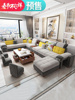 布艺沙发组合简约现代客厅大小户型，转角可拆洗布沙发(布沙发)客厅组合套装