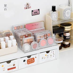 透明眼影盘亚克力桌面抽屉，分隔盒梳妆台，化妆品彩妆粉饼整理置物架