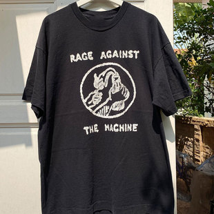 rageagainstthemachine暴力反抗机器，乐队短袖说唱休闲男女t恤