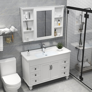 碳纤维地柜镜柜浴室柜组合卫生间，现代简约洗漱台洗面洗手洗脸盆落
