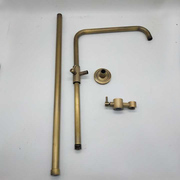全铜淋浴管仿古铜花洒升降杆，铜管直管6分复古色花洒管淋浴杆通用
