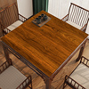 仿木纹八仙桌桌垫防水防油正方形餐桌布家用四方桌面垫实木茶几垫