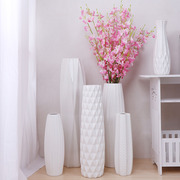 陶瓷落地大花瓶大号白色高现代(高现代)简约创意客厅水养干花插花装饰摆件