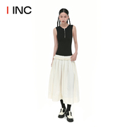 PLAN C设计师品牌IINC 23SS撞色拼接无袖长款连衣裙女