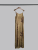 华裔设计师款大气，龙纹印花高品质铜氨丝，长款吊带连衣裙女