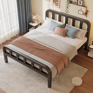 铁艺床现代简约1.8米双人铁床加固加厚1.5单人床简易铁架床经济型