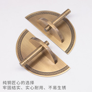 纯铜中式美式欧美黄铜拉手抽屉衣柜门铜把手实木简约对开门铜拉手