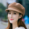 帽子女士韩版秋冬季羊毛呢贝雷帽，英伦气质时尚百搭鸭舌八角帽礼帽